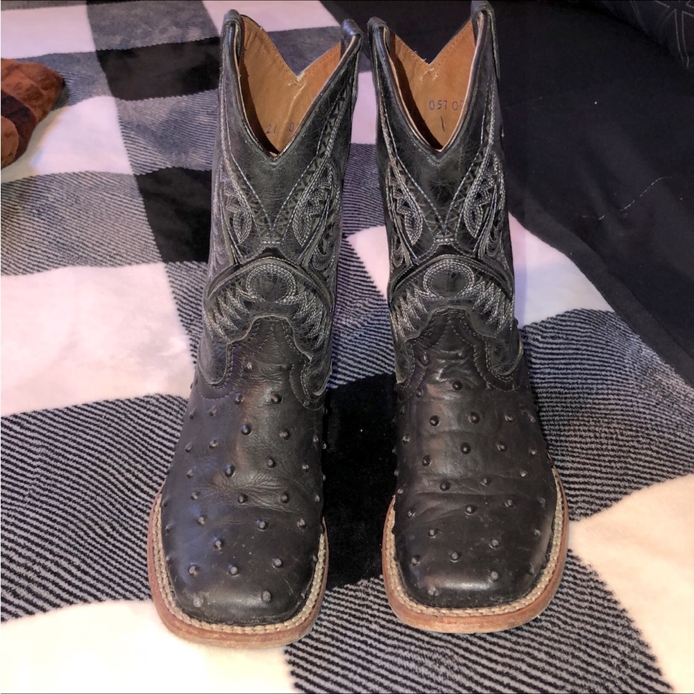 Ostrich Print Boys Cowboy Boots!
